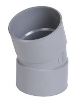 Coude 20° FF PVC pour tube d'évacuation gris - Ø 75 mm